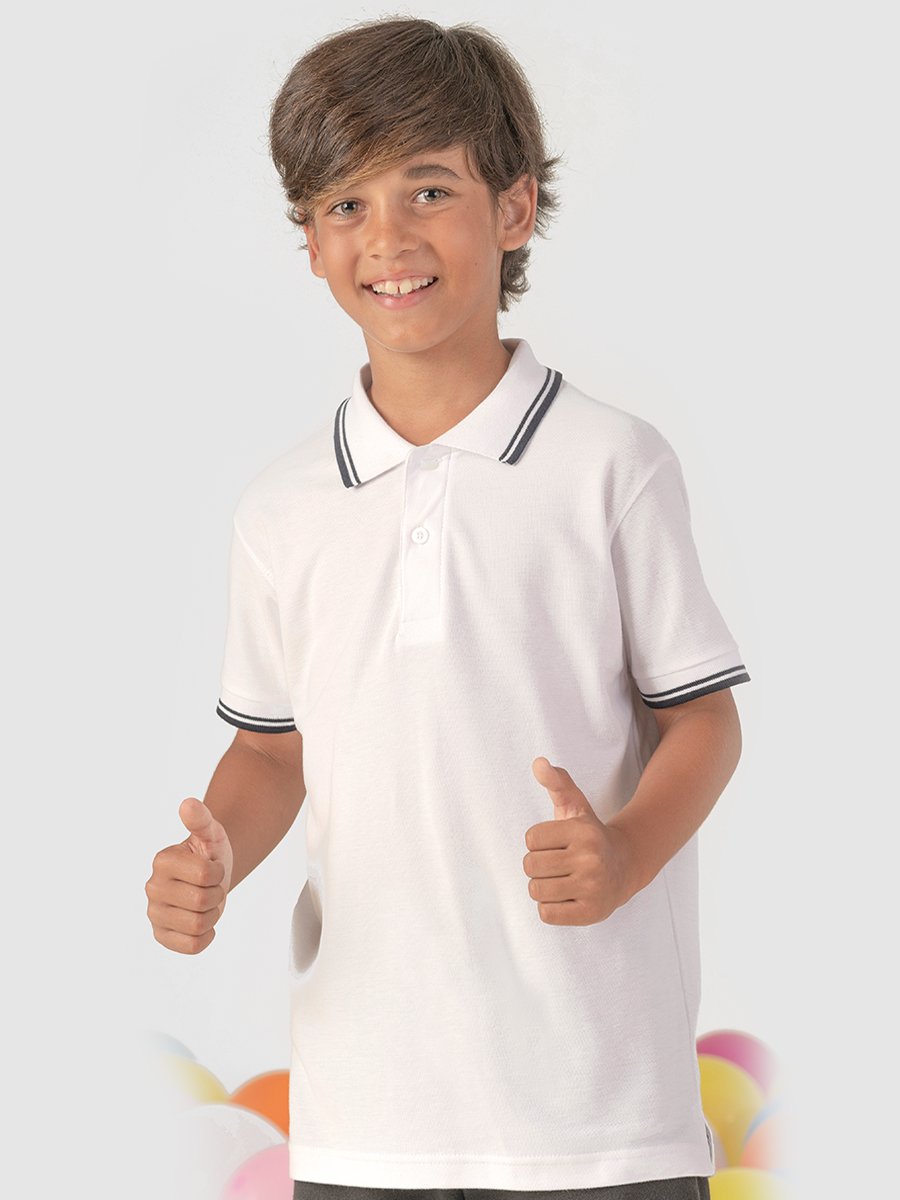 POLO BAMBINO MANICA CORTA REGULAR CONTRAST