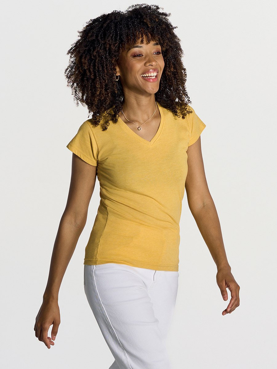 T-SHIRT DONNA MANICA CORTA COLLO A V REGULAR